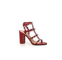 Rockstud block heel